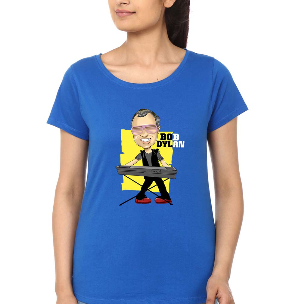 Bob Dylan T-Shirt for Women-Royal Blue-Ektarfa.online