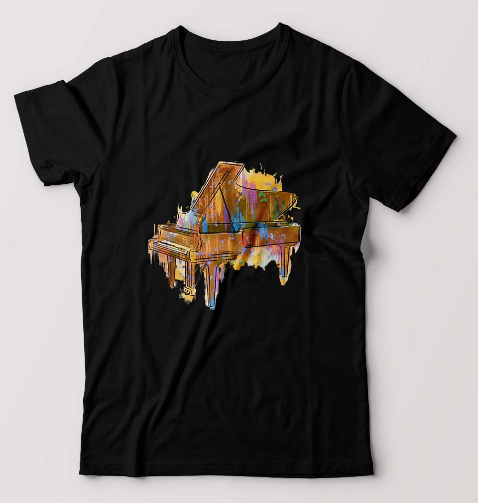 Piano T-Shirt for Men-Black-Ektarfa.online