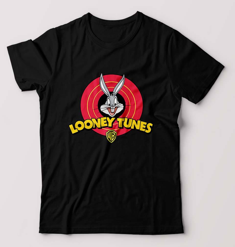 Looney Tunes T-Shirt for Men-S(38 Inches)-Black-Ektarfa.online