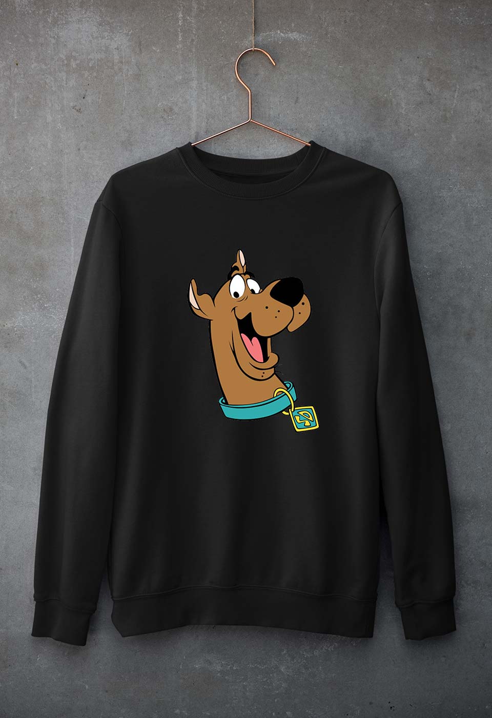 Scooby Doo Unisex Sweatshirt for Men/Women-S(40 Inches)-Black-Ektarfa.online