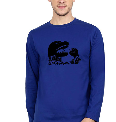 Godzilla Full Sleeves T-Shirt for Men-Royal Blue-Ektarfa.online