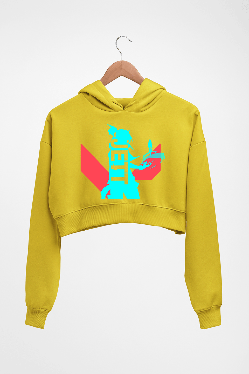 Valorant Crop HOODIE FOR WOMEN-Mustard Yellow-Ektarfa.online