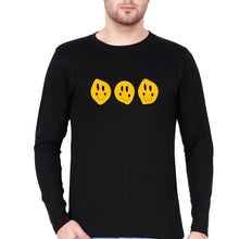 Load image into Gallery viewer, Smiley Full Sleeves T-Shirt for Men-Black-Ektarfa.online
