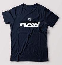 Load image into Gallery viewer, WWE RAW T-Shirt for Men-S(38 Inches)-Navy Blue-Ektarfa.online
