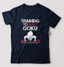 Load image into Gallery viewer, Goku Gym T-Shirt for Men-S(38 Inches)-Navy Blue-Ektarfa.online
