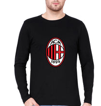 Load image into Gallery viewer, A.C. Milan Full Sleeves T-Shirt for Men-Black-Ektarfa.online
