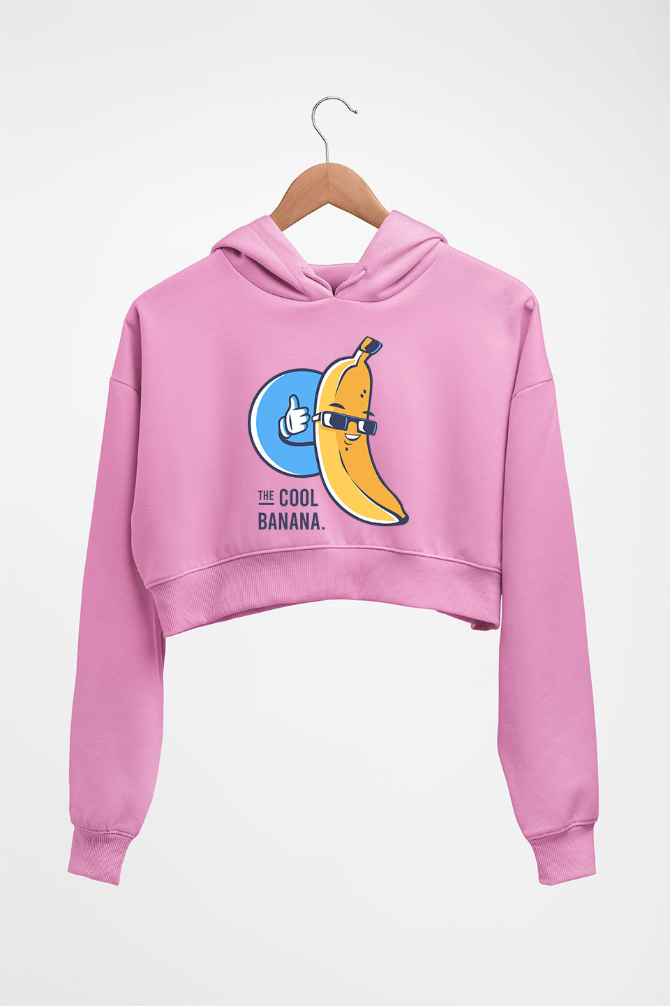 Banana Crop HOODIE FOR WOMEN-Light Baby Pink-Ektarfa.online