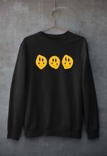 Load image into Gallery viewer, Smiley Unisex Sweatshirt for Men/Women-S(40 Inches)-Black-Ektarfa.online
