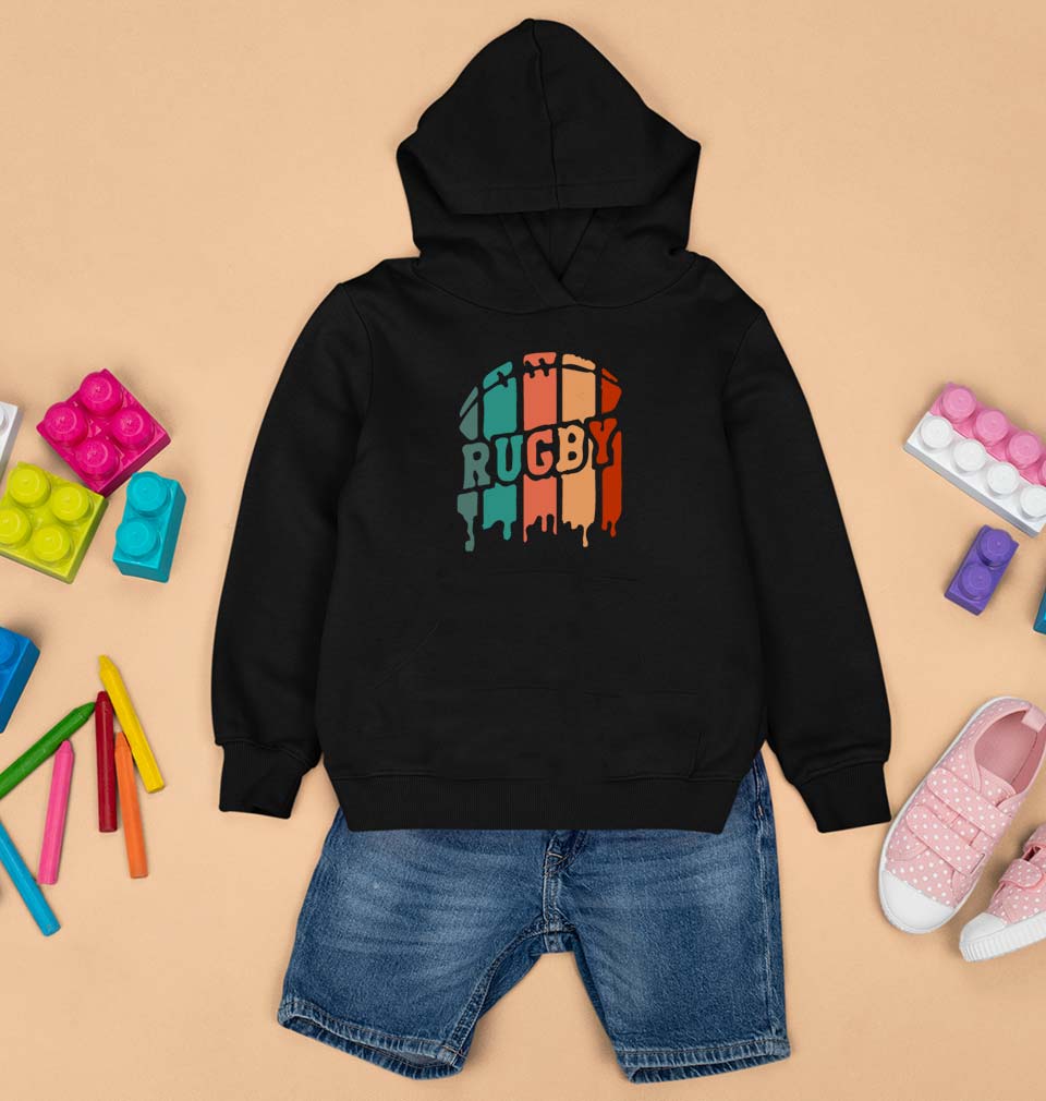 Rugby Kids Hoodie for Boy/Girl-Black-Ektarfa.online