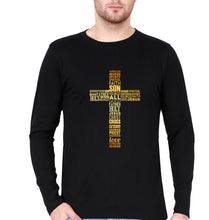 Load image into Gallery viewer, Christian Full Sleeves T-Shirt for Men-S(38 Inches)-Black-Ektarfa.online

