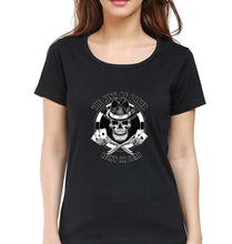 Load image into Gallery viewer, Poker T-Shirt for Women-XS(32 Inches)-Black-Ektarfa.online
