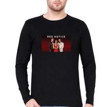 Load image into Gallery viewer, Red Notice Full Sleeves T-Shirt for Men-S(38 Inches)-Black-Ektarfa.online
