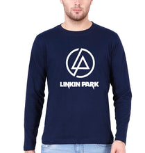 Load image into Gallery viewer, Linkin Park Full Sleeves T-Shirt for Men-S(38 Inches)-Navy Blue-Ektarfa.online
