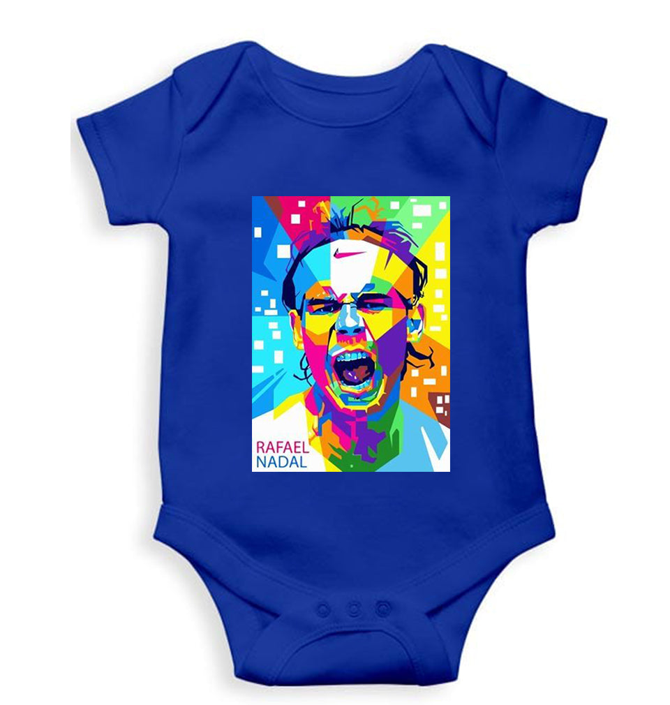 Rafael Nadal (RAFA) Kids Romper For Baby Boy/Girl-0-5 Months(18 Inches)-Royal Blue-Ektarfa.online
