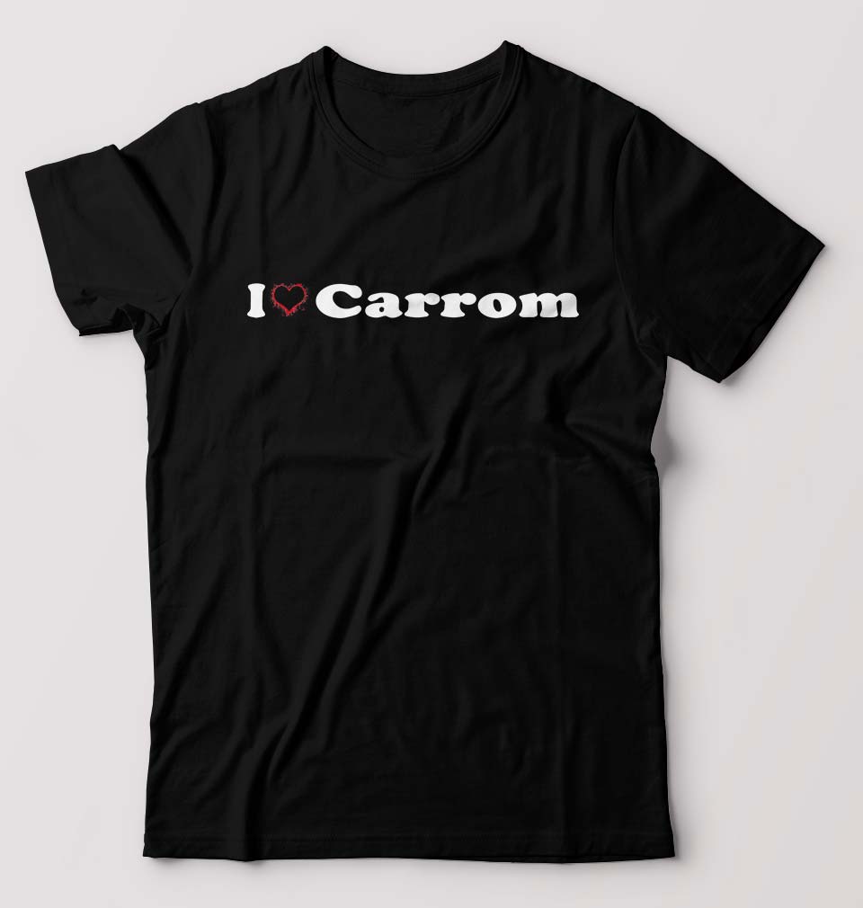 Love Carrom T-Shirt for Men-Black-Ektarfa.online