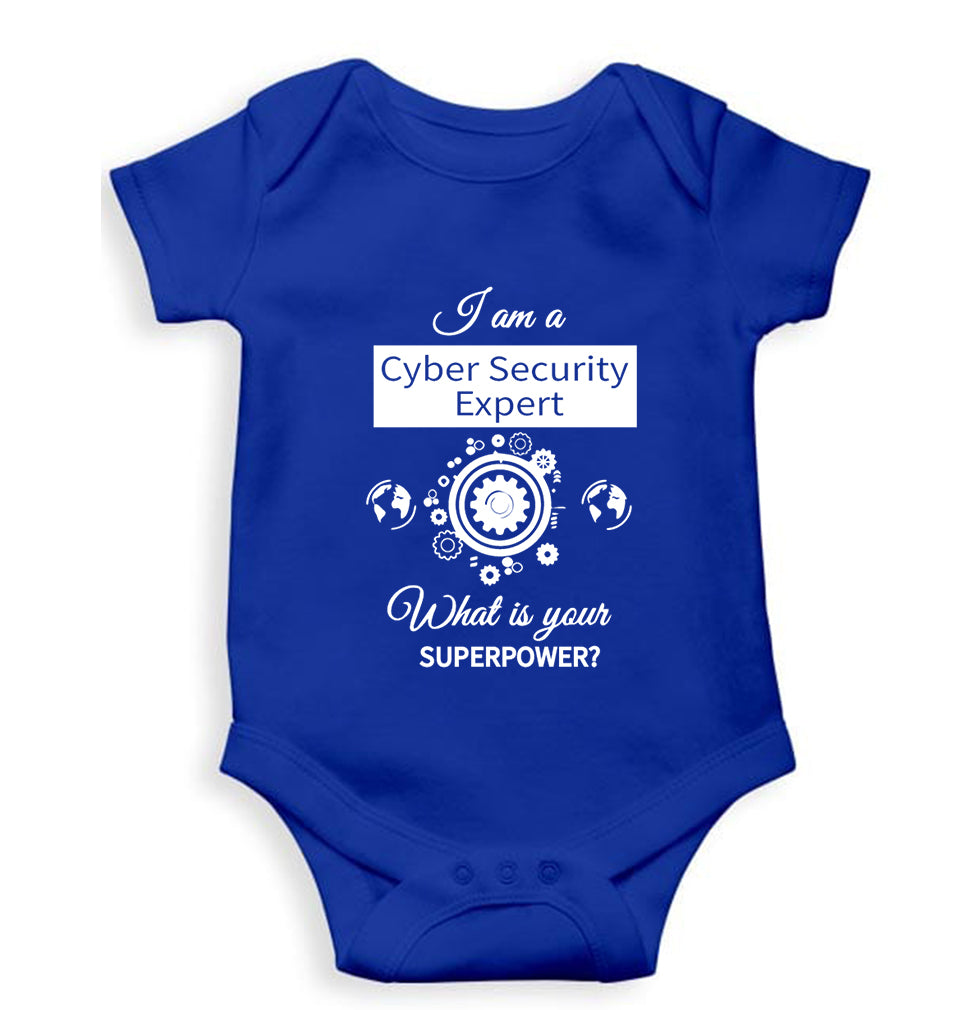 Cyber Security Kids Romper For Baby Boy/Girl-Royal Blue-Ektarfa.online