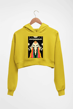 Load image into Gallery viewer, Psychedelic Crop HOODIE FOR WOMEN-Mustard Yellow-Ektarfa.online
