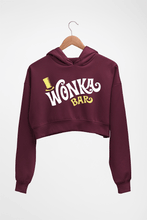 Load image into Gallery viewer, Wonka Bar Crop HOODIE FOR WOMEN-Maroon-Ektarfa.online
