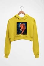 Load image into Gallery viewer, Kurt Cobain Crop HOODIE FOR WOMEN-Mustard Yellow-Ektarfa.online
