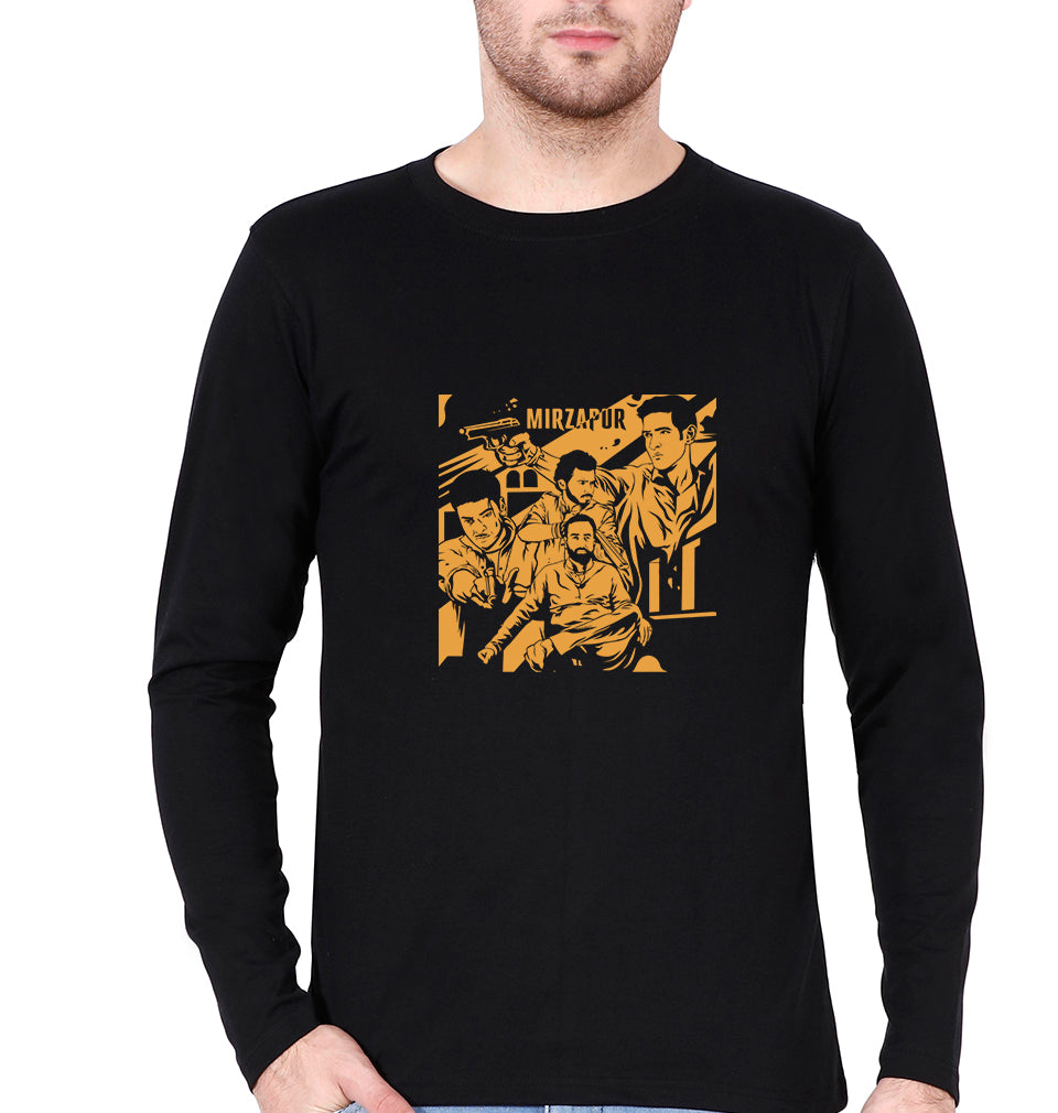 Mirzapur Full Sleeves T-Shirt for Men-Black-Ektarfa.online