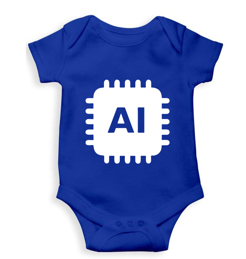 Artificial intelligence (AI) Kids Romper For Baby Boy/Girl-Royal Blue-Ektarfa.online