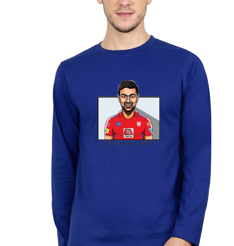Ravichandran Ashwin Full Sleeves T-Shirt for Men-Royal Blue-Ektarfa.online