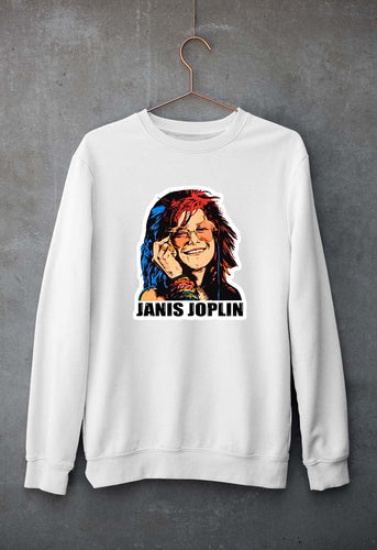 Janis Joplin Unisex Sweatshirt for Men/Women-White-Ektarfa.online