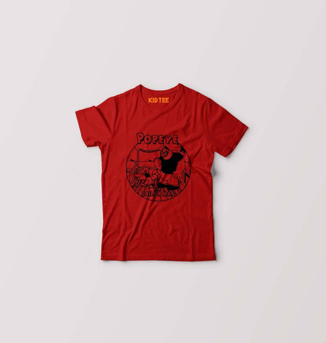 Popeye Kids T-Shirt for Boy/Girl-Red-Ektarfa.online