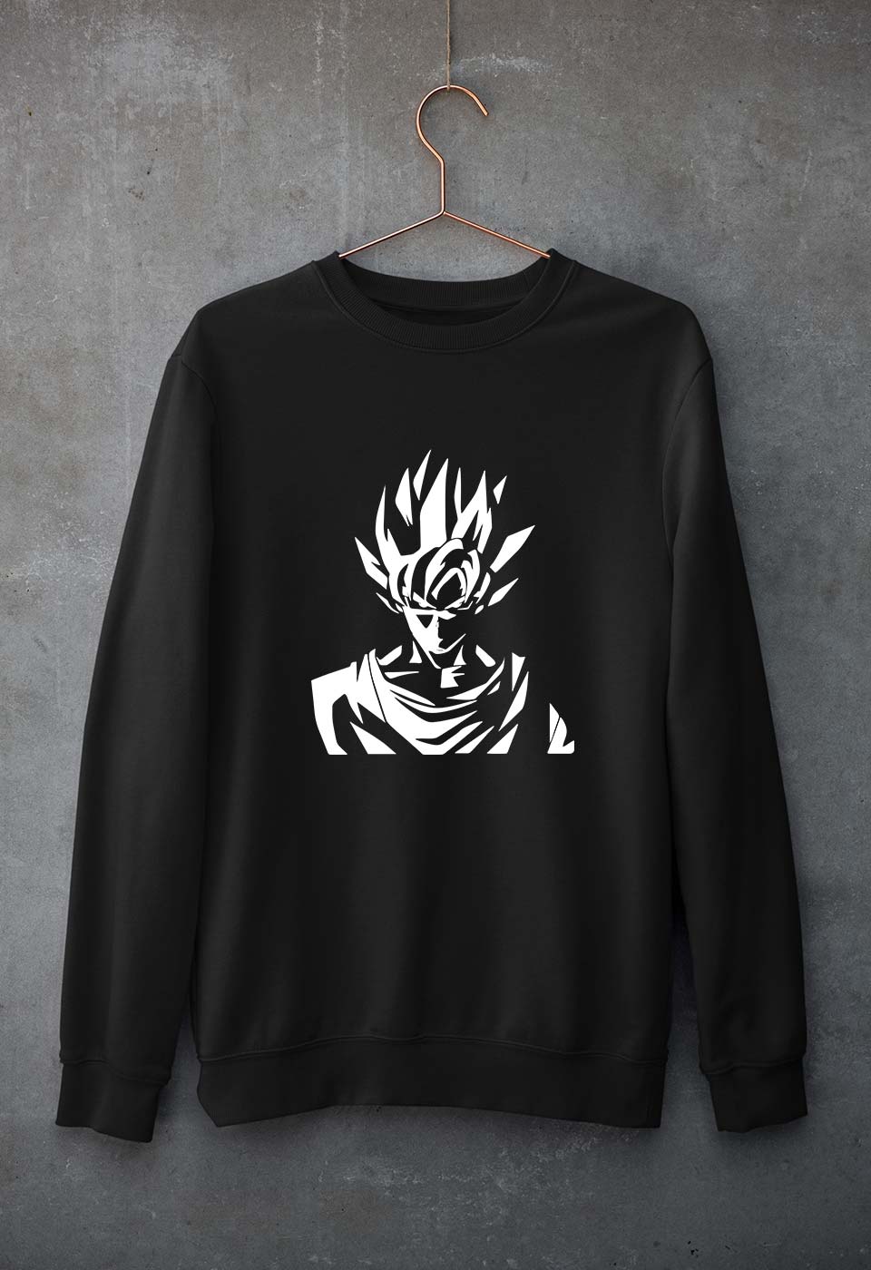 Anime Goku Unisex Sweatshirt for Men/Women-S(40 Inches)-Black-Ektarfa.online