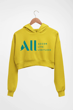 Load image into Gallery viewer, ACCOR LIVE LIMITLESS (ALL) Crop HOODIE FOR WOMEN-Mustard Yellow-Ektarfa.online
