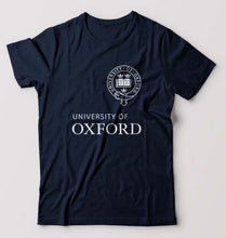 Load image into Gallery viewer, University of Oxford T-Shirt for Men-S(38 Inches)-Navy Blue-Ektarfa.online
