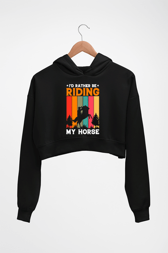 Horse Riding Crop HOODIE FOR WOMEN-Black-Ektarfa.online
