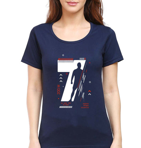 Cristiano Ronaldo CR7 T-Shirt for Women-Navy Blue-Ektarfa.online