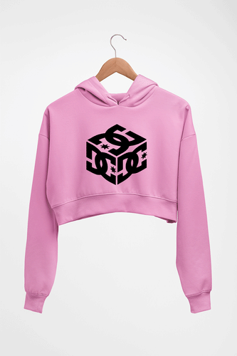 DC Crop HOODIE FOR WOMEN-Light Baby Pink-Ektarfa.online