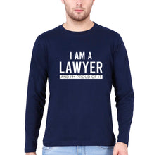Load image into Gallery viewer, Lawyer Full Sleeves T-Shirt for Men-Navy Blue-Ektarfa.online
