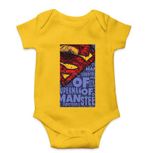 Load image into Gallery viewer, Superman Superhero Kids Romper For Baby Boy/Girl-0-5 Months(18 Inches)-Yellow-Ektarfa.online
