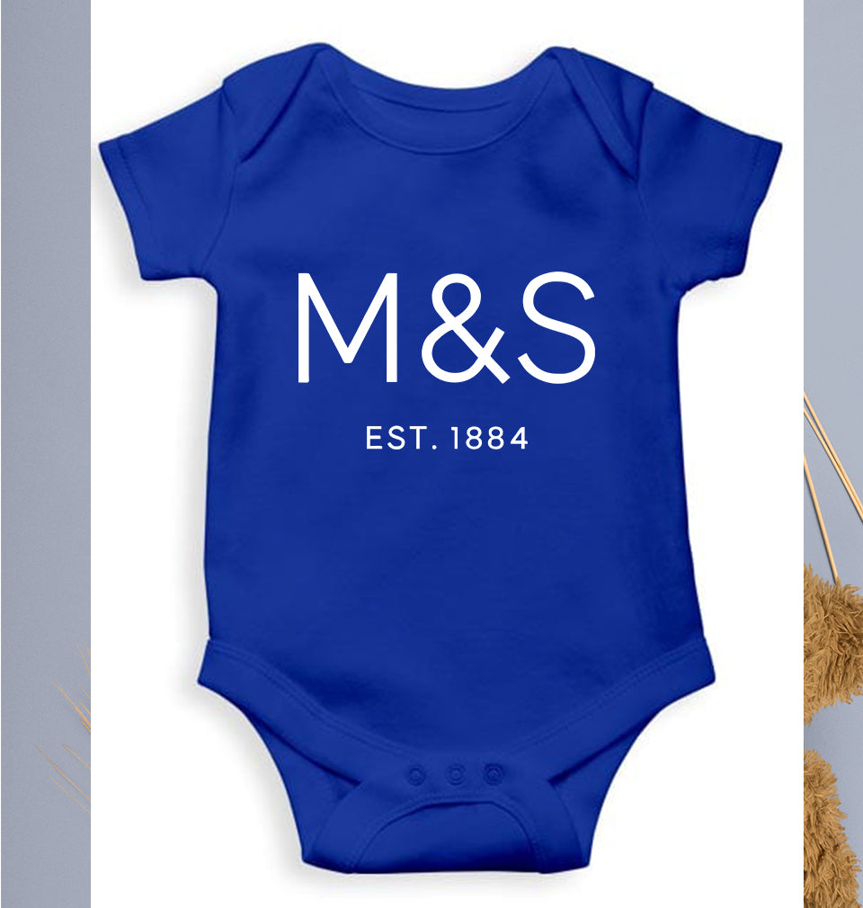 M&S Kids Romper For Baby Boy/Girl-0-5 Months(18 Inches)-Royal Blue-Ektarfa.online