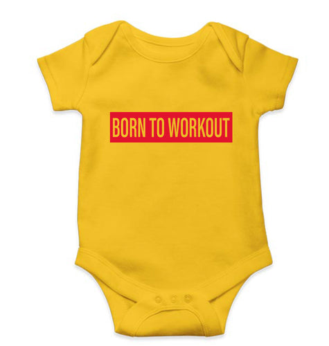 Gym Workout Kids Romper For Baby Boy/Girl-Yellow-Ektarfa.online