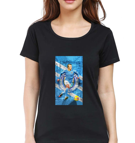 Erling Haaland T-Shirt for Women-Black-Ektarfa.online