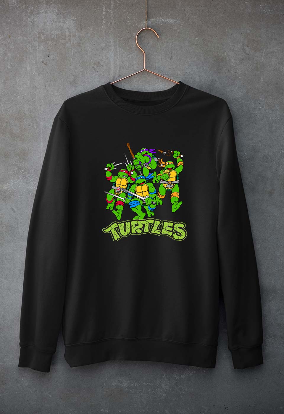 Ninja Turtles TMNT Unisex Sweatshirt for Men/Women-Black-Ektarfa.online