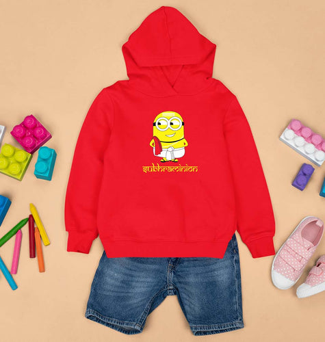 Minion Subhraminion Kids Hoodie for Boy/Girl-0-1 Year(22 Inches)-Red-Ektarfa.online