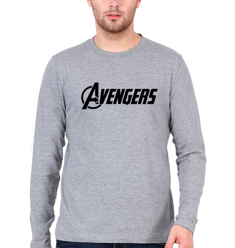 Avengers Full Sleeves T-Shirt for Men-Grey Melange-Ektarfa.online