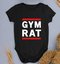 Load image into Gallery viewer, Gym Rat Kids Romper For Baby Boy/Girl-0-5 Months(18 Inches)-Black-Ektarfa.online
