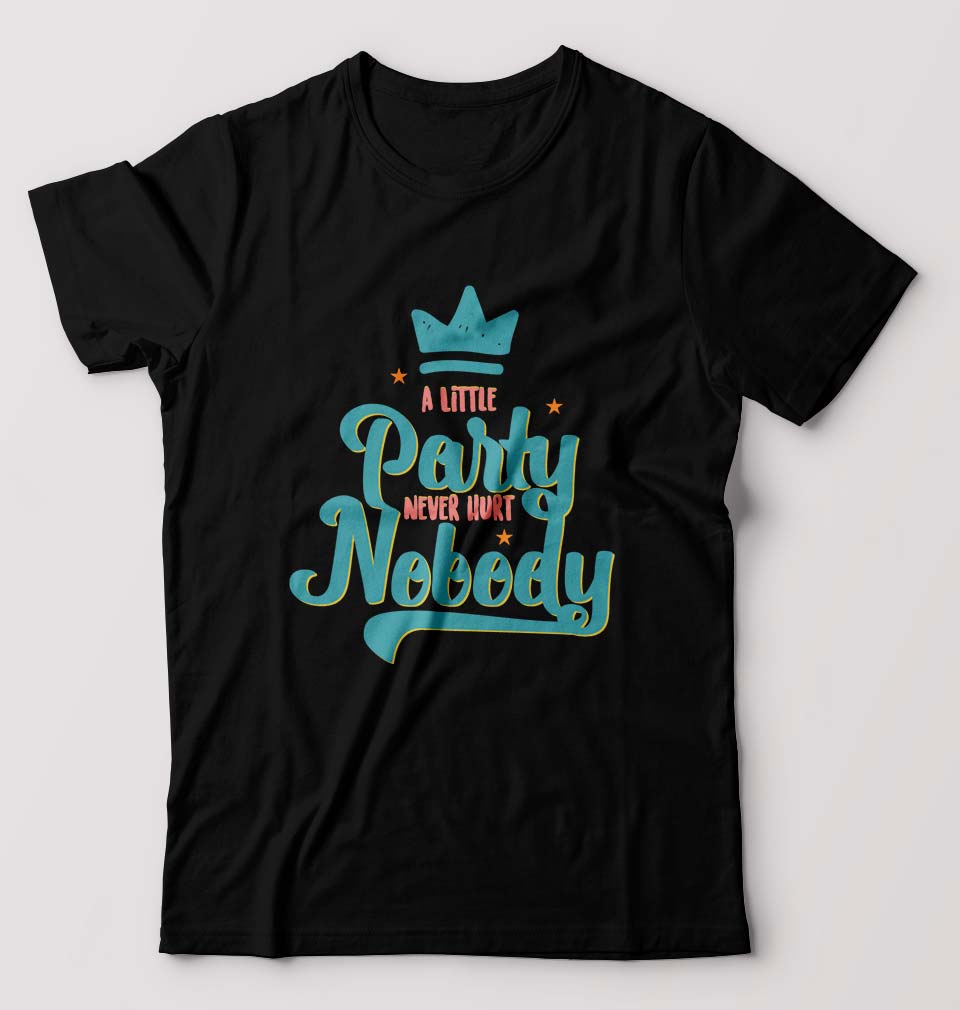 Party T-Shirt for Men-S(38 Inches)-Black-Ektarfa.online