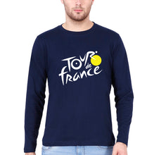 Load image into Gallery viewer, Tour de France Full Sleeves T-Shirt for Men-S(38 Inches)-Navy Blue-Ektarfa.online
