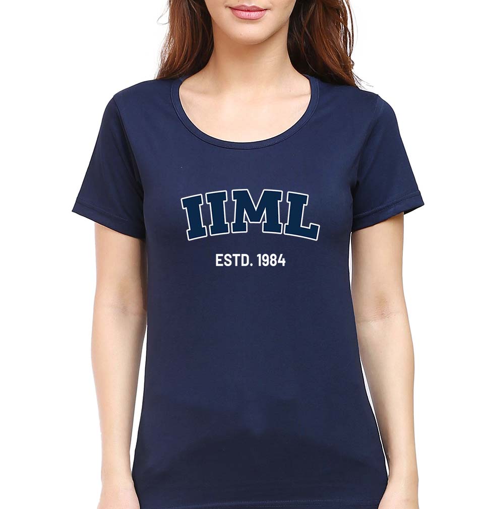 IIM Lucknow T-Shirt for Women-Navy Blue-Ektarfa.online