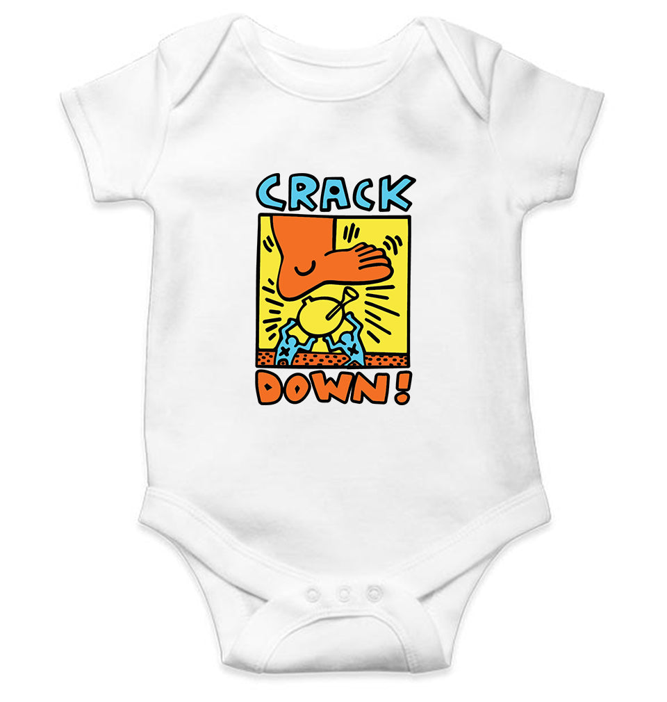 Keith Haring Kids Romper For Baby Boy/Girl-0-5 Months(18 Inches)-White-Ektarfa.online