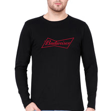 Load image into Gallery viewer, Budweiser Full Sleeves T-Shirt for Men-Black-Ektarfa.online
