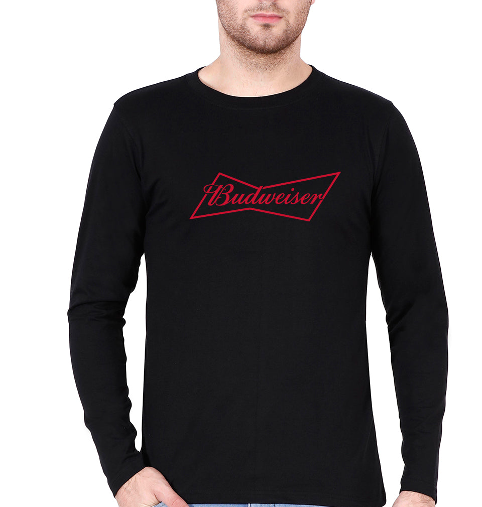 Budweiser Full Sleeves T-Shirt for Men-Black-Ektarfa.online