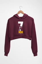 Load image into Gallery viewer, MS Dhoni (MSD) Crop HOODIE FOR WOMEN-Maroon-Ektarfa.online
